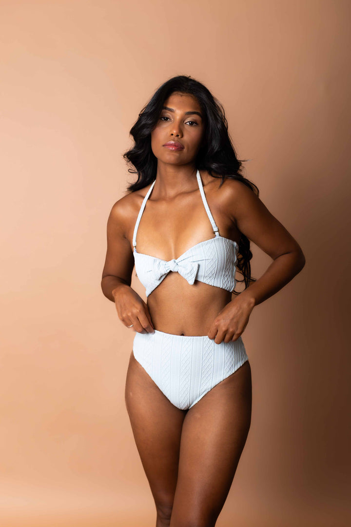 Biquini laço Hot Pant Azul 3D Mania D'água