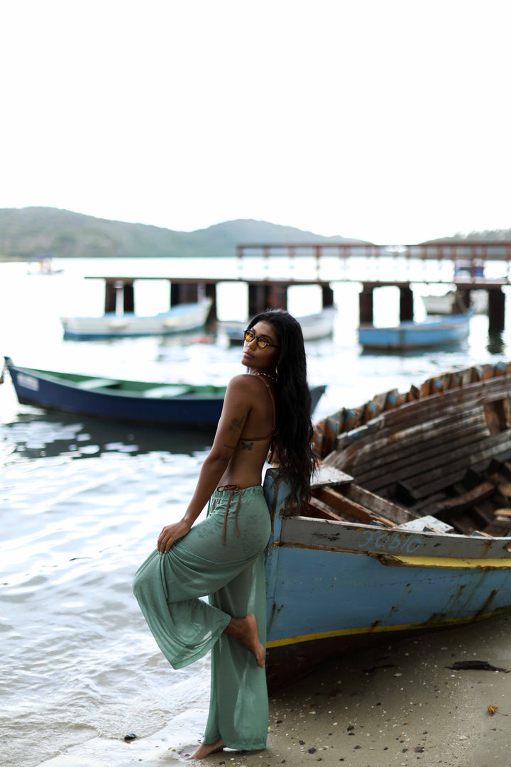 Calça pos praia verde 