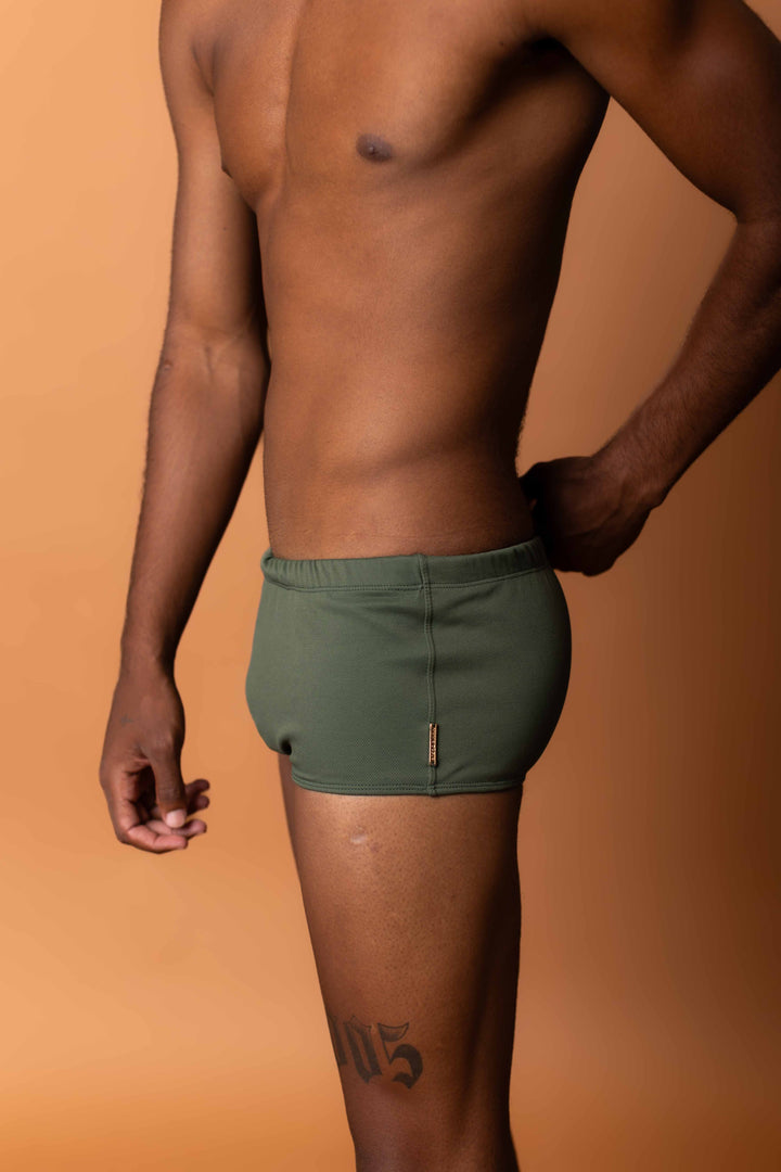 Sunga verde com cadarço