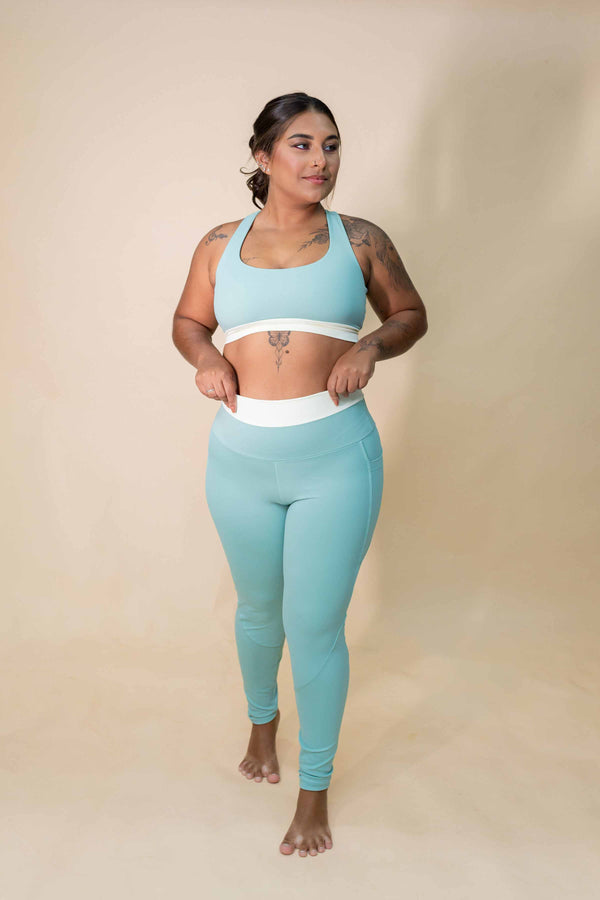 Conjunto Vitalidade Azul Tiffany - Top e Legging